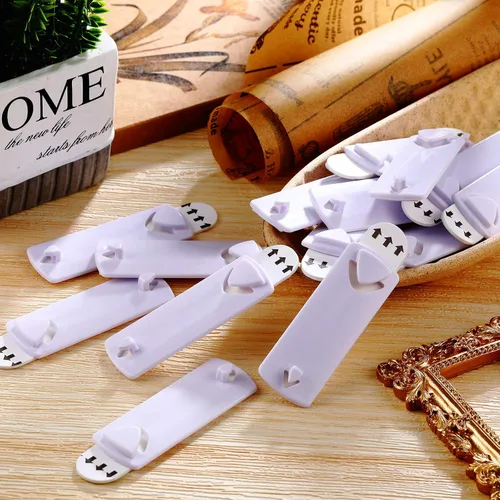 Miniatura 7 de Jetec 20 ganchos para fotos, sin daños, tiras adhesivas, sin clavos, ganchos adhesivos para el hogar, baño, cocina, puerta, armario, color blanco