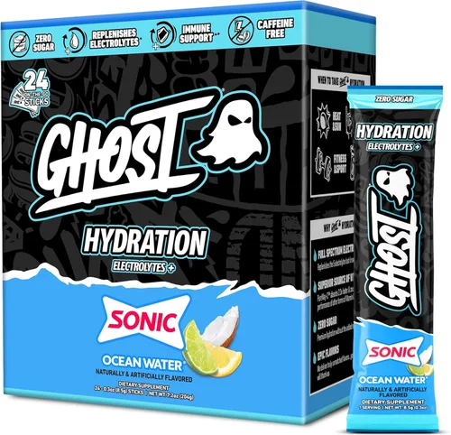Miniatura 14 de GHOST Paquetes de Hidratación, Sonic Cherry Limeade, 24 Palitos, Polvo de Electrolitos - Suplemento de Mezcla para Bebida con Magnesio, Potasio