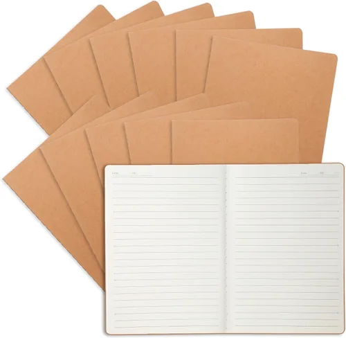 Miniatura 9 de Miikoul 72 paquetes de cuadernos en papel kraft A5 con papel rayado al por mayor, 8.3 x 5.5 pulgadas, 60 páginas/30 hojas, 80 g/m², cuaderno
