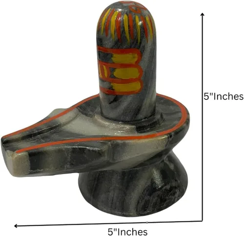 Miniatura 2 de Escultura de Murti Murti-Shiv Ling Idol Murti-Shiv Ling Idol Murti (5 pulgadas)