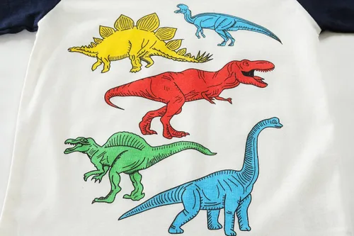 Miniatura 44 de Little Hand Pijamas para niños pequeños, Monster Truck 100% algodón, dinosaurio para niños, 2 piezas, ropa de dormir, conjuntos de ropa de dormir