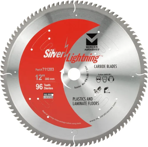 Miniatura 10 de Mercer Abrasives 715381 Cuchilla de corte de madera de carburo ATB de 16 dientes con diámetro de 5-3/8 pulgadas y eje de 5/8 pulgadas