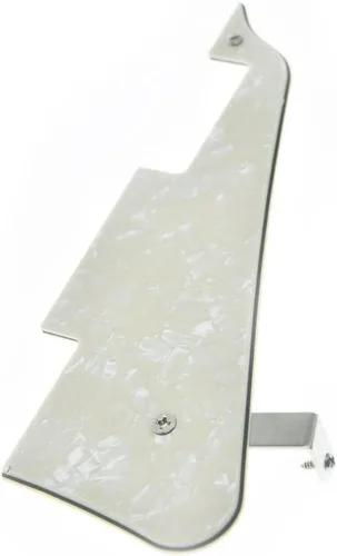 Miniatura 63 de Dopro Golpeador de guitarra LP y soporte de acero inoxidable LP con tornillos de montaje de acero negro para USA Les Paul Aged White