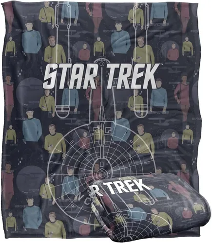 Miniatura 12 de Star Trek Among The Stars - Manta con licencia oficial de tacto sedoso, súper suave, 36 x 58 pulgadas