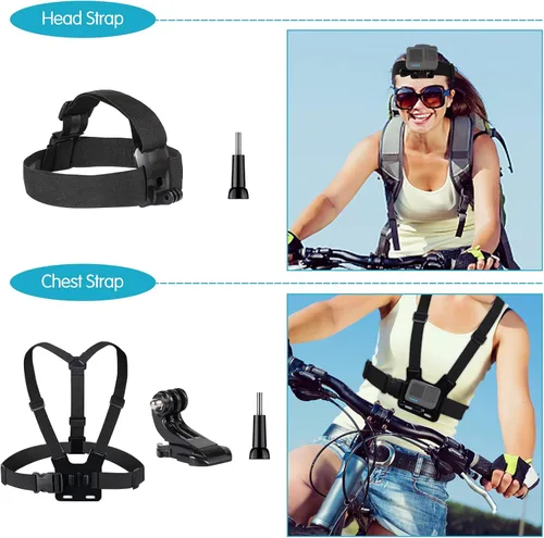 Miniatura 3 de Kit de accesorios para cámara de acción para GoPro Hero 11/10/9/8/7/6/5, Insta360, DJI Osmo Action, AKASO (KPE-075)