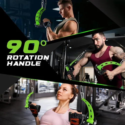 Miniatura 6 de Yes4All Neutral Paddle Grip LAT Pull Down Bar, Range of Motion Spreader Handle Cable Attachments Agarre de pala: accesorio de presión hacia abajo