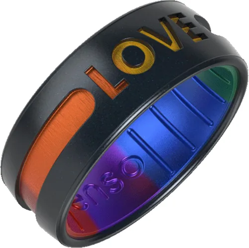 Miniatura 8 de Enso Rings Pride Collection - Anillo de silicona LGBTQ+ - Diseño grabado - cómodo, transpirable y seguro