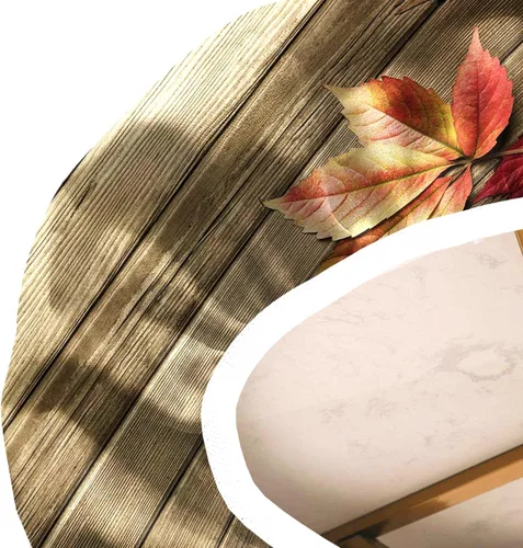 Miniatura 3 de Mantel de poliéster con hojas de arce, mantel ovalado de otoño de 68 x 48 pulgadas, impermeable, resistente al viento y a las arrugas, mantel