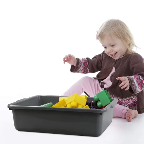 Miniatura 7 de Kiddream Paquete de 4 bolsas de caja de autobús comercial, 13 litros de plástico grande para restaurante, color gris