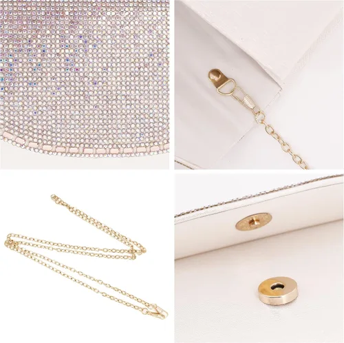 Miniatura 5 de Naimo Bling Shiny Rhinestone Wedding Evening Party Clutch Handbag Purse