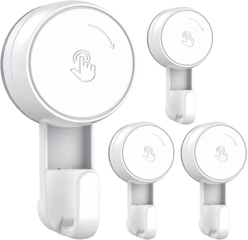 Miniatura 12 de LUXEAR Ganchos de Succión Potentes con Ventosa al Vacío-1PACK Navaja 1pack Individual Blanco