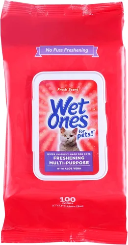 Miniatura 13 de Wet Ones Toallitas multiusos para refrescar mascotas con aloe vera, aroma fresco, toallitas de limpieza para gatos fáciles de usar para el aseo
