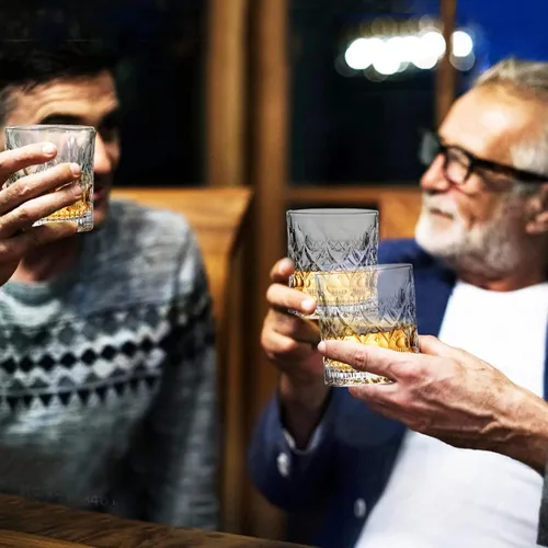 Miniatura 6 de Vaso de whisky, vaso de whisky antiguo de 10 onzas, caja de regalo para whisky escocés, bourbon y vodka, etc., perfecto para fiestas, bares