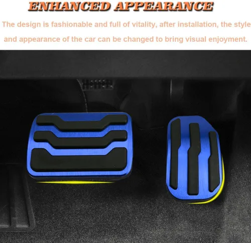 Miniatura 2 de 2 fundas antideslizantes de aluminio para pedal de freno y acelerador de gas para Ford F-150 2015 2016 2017 2018 2019 2020, no compatibles con F150