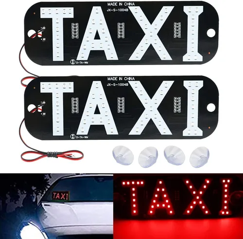 Miniatura 9 de 2 unids Taxi Led coche parabrisas cabina indicador lámpara 12V taxi signo bombilla parabrisas taxi guía luces (azul)