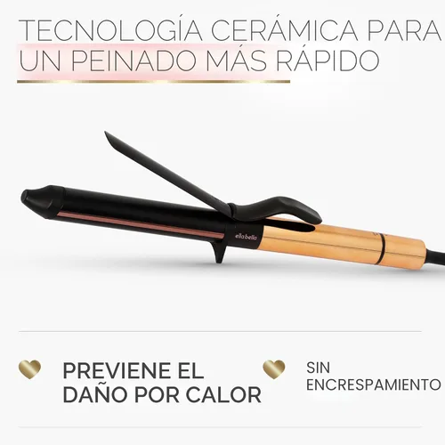 Miniatura 6 de ELLA BELLA® Rizador de pelo profesional de 1 pulgada • Rizador de pelo profesional • Varita rizadora • Plancha rizadora de cerámica • Transforma tu