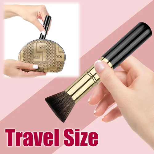 Miniatura 6 de Brochas de maquillaje retráctiles Kabuki, 2 piezas, brocha para polvo/brocha para base, rubor en polvo, bronceador, pulido, líquido, crema