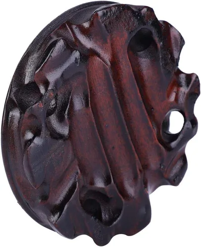 Miniatura 8 de Soporte de pedestal de madera, base de jarrón redondo vintage, soporte de madera para plantas, bonsái, acuario [M]