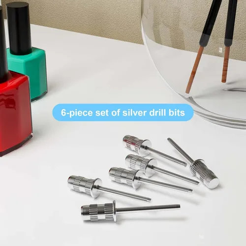 Miniatura 7 de Brocas de taladro de uñas, bandas de lijado para eje de taladro de uñas de 3/32 pulgadas, brocas para uñas, broca de mandril para uñas, brocas