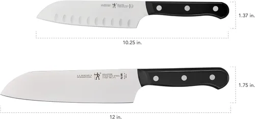 Miniatura 2 de HENCKELS Solution Razor-Sharp - Juego de cuchillos Santoku de 5 pulgadas, cuchillo Santoku de 7 pulgadas, diseño alemán informado por más de 100