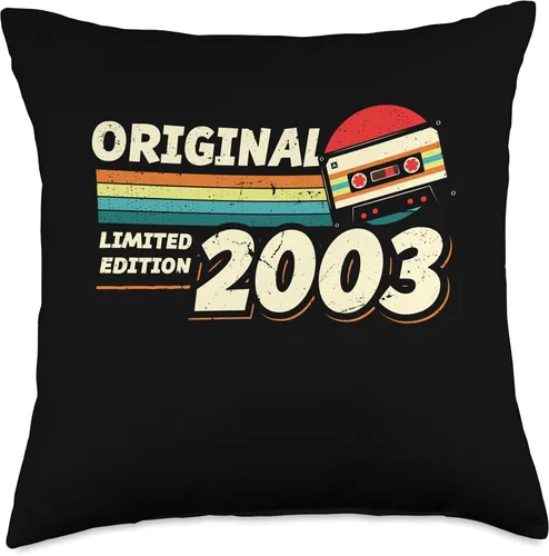 Miniatura 4 de Retro Limited Edition 2003 Cassette Tape 23rd Birthday Throw Pillow