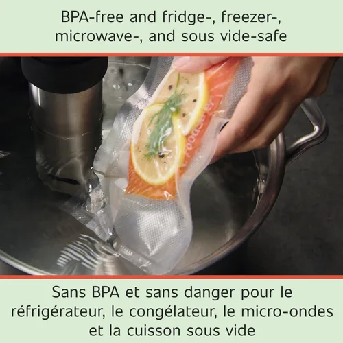 Miniatura 5 de Rollo de bolsas transparentes para cocina FoodSaver de 11 pulgadas., Transparente