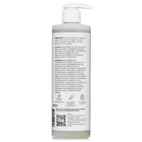 Miniatura 10 de Advanced Clinicals Limpiador facial suave con vitamina C para mujeres y hombres Jabón limpiador facial de gel con aroma a cítricos Aloe Vera +