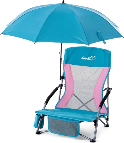 Miniatura 17 de Lamberia Silla de playa plegable para adultos, paquete de 2, sillas de playa bajas portátiles con capacidad de 300 libras, silla de camping ligera