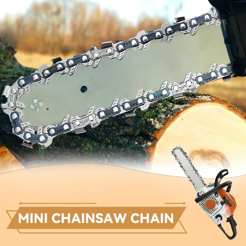 Miniatura 2 de 12 cadenas de repuesto para motosierra eléctrica portátil inalámbrica, de 6 pulgadas, cadena de sierra guía para mini motosierras para cortar ramas