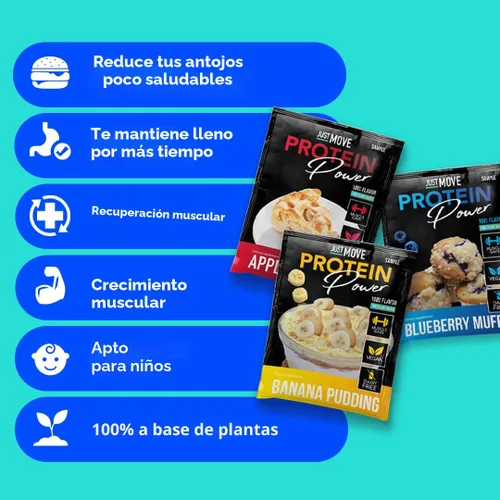 Miniatura 4 de Paquete de Muestra de Proteína Just Move - Lote de 7 Sabores
