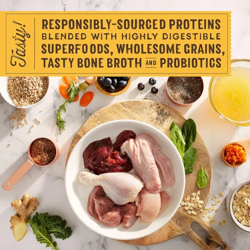 Miniatura 3 de Stella & Chewy's SuperBlends Receta de pollo y pato sin jaula con granos saludables recubiertos crudos con superalimentos, bolsa de 21 libras