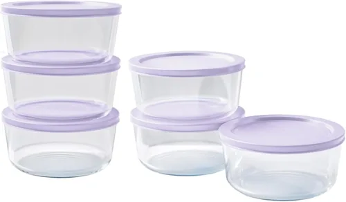 Miniatura 4 de Juego de 8 recipientes de vidrio para almacenamiento de alimentos (4 recipientes + 4 tapas sin BPA), 6.5 tazas, a prueba de fugas, aptos