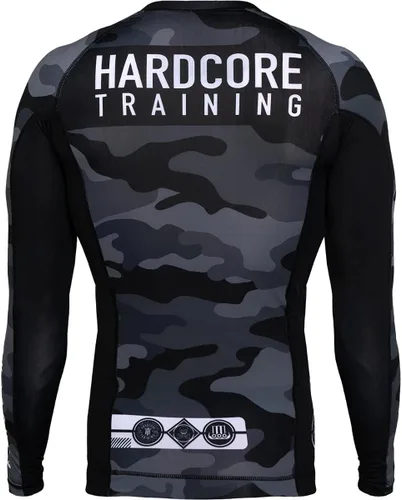 Miniatura 3 de Hardcore Training Camiseta de compresión para hombre, manga larga, Jiu Jitsu, MMA No-Gi, BJJ apretada, capa base de combate