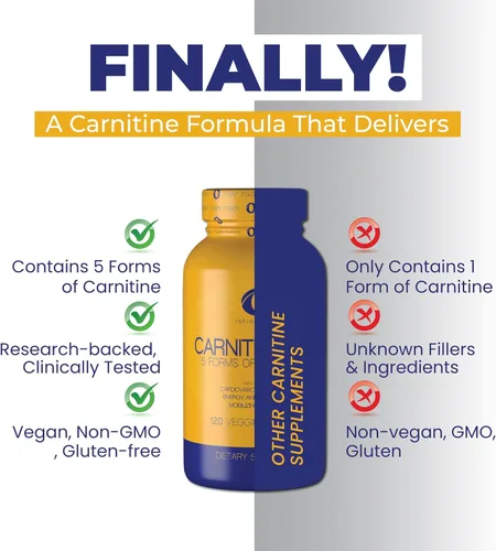 Miniatura 4 de Infinite Labs L Carnitina 1000mg MTX - Mezcla de aminoácidos de fumarato de carnitina, L-carnitina L-tartrato, acetil L-carnitina, L-carnitina HCL