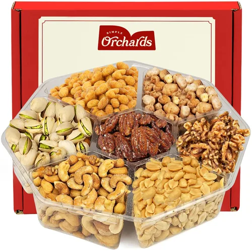 Miniatura 10 de Cesta de regalo de frutos secos para el día del padre, colección Gourmet Nuts Collection, caja de regalo de nueces mixtas de primera calidad, cesta