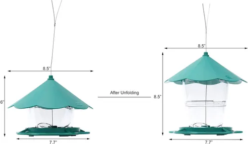 Miniatura 3 de Hanizi - Comederos para pájaros silvestres, comedero colgante a prueba de ardillas, comederos para pájaros al aire libre con semilla para pájaros