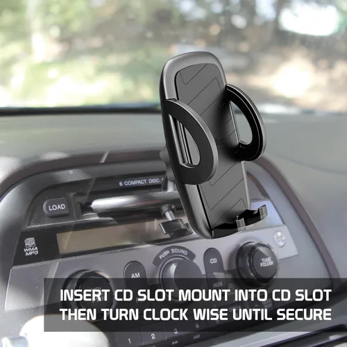 Miniatura 5 de Cellet Soporte para teléfono inteligente para automóvil con ranura para CD, compatible con soporte para teléfono celular, compatible con iPhone 12