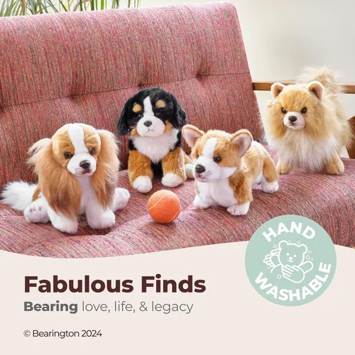 Miniatura 3 de Perro de peluche realista de la colección Bearington, animal de peluche dorado Retriever para niños, niños y niñas - Lil' Goldie 6 pulgadas