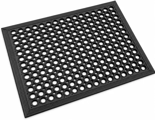 UNIMAT -Drenaje de goma antifatiga para exteriores con respaldo antideslizante Alfombrilla resistente para uso industrial de restaurantes-Alfombra