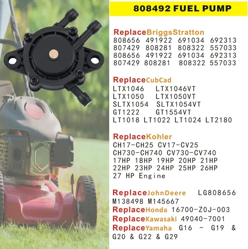 Miniatura 3 de Reemplazo de bomba de combustible 691034 692313 Briggs 808492 597338 Kohler 17hp-27hp para tractor de cortacésped, carrito de golf, motor Kawasaki