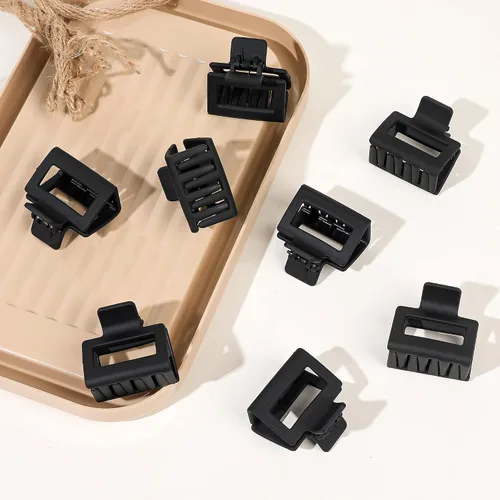 Miniatura 6 de Ivyu Pinzas para el cabello – 8 paquetes de pinzas pequeñas negras para mujeres, mini pinzas para el cabello de 1.57 pulgadas, accesorios de peinado