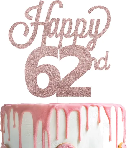 Miniatura 20 de LINGTEER - Decoración para pastel con texto "Happy Birthday 100", color negro