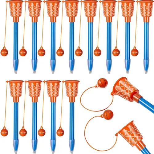 Zonon 9 bolígrafos de aro de baloncesto a granel, regalos de fiesta de baloncesto para deportes, fiesta de cumpleaños, suministros de club