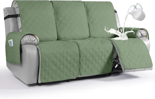 Miniatura 41 de VANSOFY Funda impermeable para sofá reclinable, lavable, funda para sofá reclinable de 1 pieza, protector de muebles con correas elásticas, bolsillo