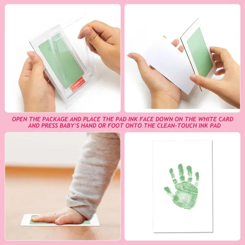 Miniatura 4 de Outus Kit de 14 piezas de huellas de patas para perros, almohadilla de tinta sin ensuciar, kit de impresión de huellas conmemorativas para mascotas