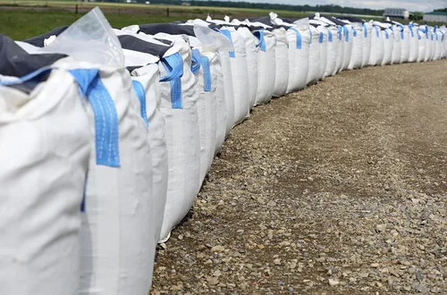 Miniatura 9 de DURASACK Bolsas de basura para contratistas resistentes para constructores, 200 galones, blancas, tejidas de polipropileno, para demolición