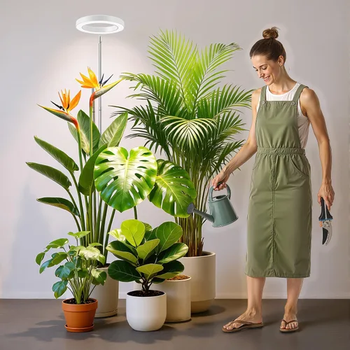 Miniatura 15 de Kullsinss Luces de cultivo para plantas de interior, luces de espectro completo para plantas de cultivo en interiores con temporizador de 6/12/16H