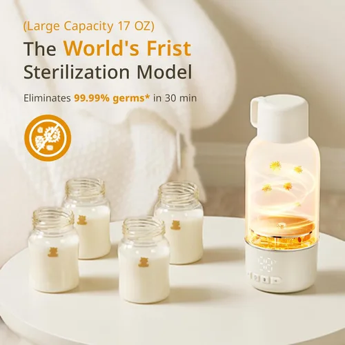 Miniatura 6 de Snow Bear - Calentador de biberones portátil para viajes, calentamiento rápido en 2.5 minutos para leche materna y fórmula, batería de 10200mAh