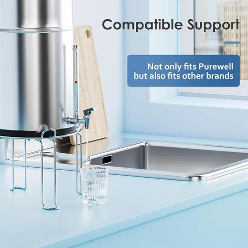Miniatura 7 de Purewell Espiga de vidrio de visión, espita de repuesto para sistema de filtro de agua Purewell Gravity, compatible con otros sistemas de filtro
