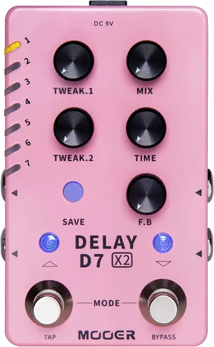 Miniatura 13 de Pedal de guitarra con máquina de batería MOOER con 121 ritmos de batería, 11 estilos musicales, 7 ranuras de ritmo, función de relleno, botón